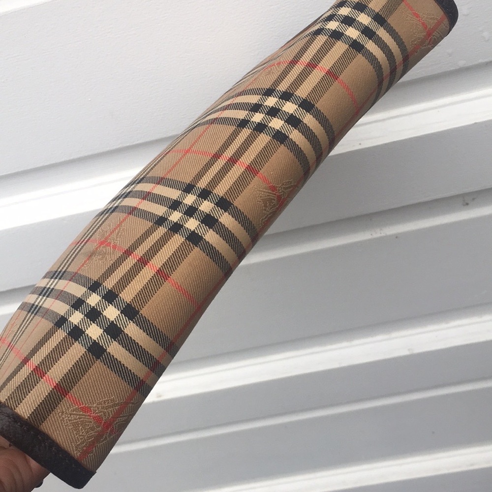 Vintage Burberry Tan Vintage Check Clutch with Dark Brown Trim - Picture 4 of 5